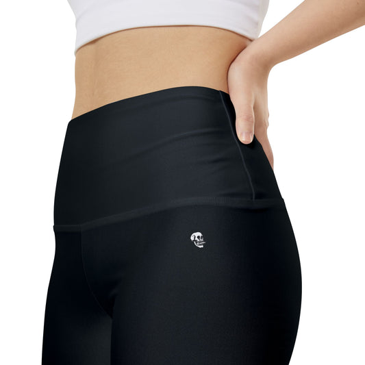 Women's Black High-Waist Workout Shorts — Silver Bullet Co. Logo
