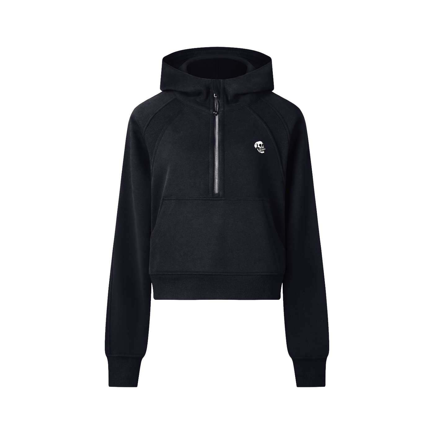 Women's SBC Skull Cropped Half-Zip Hoodie