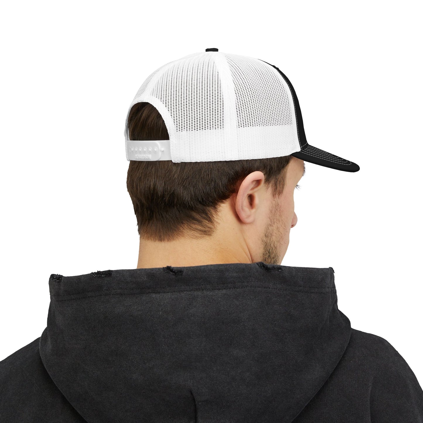 Embroidered Trucker Cap — Silver Bullet Co. Skull Logo