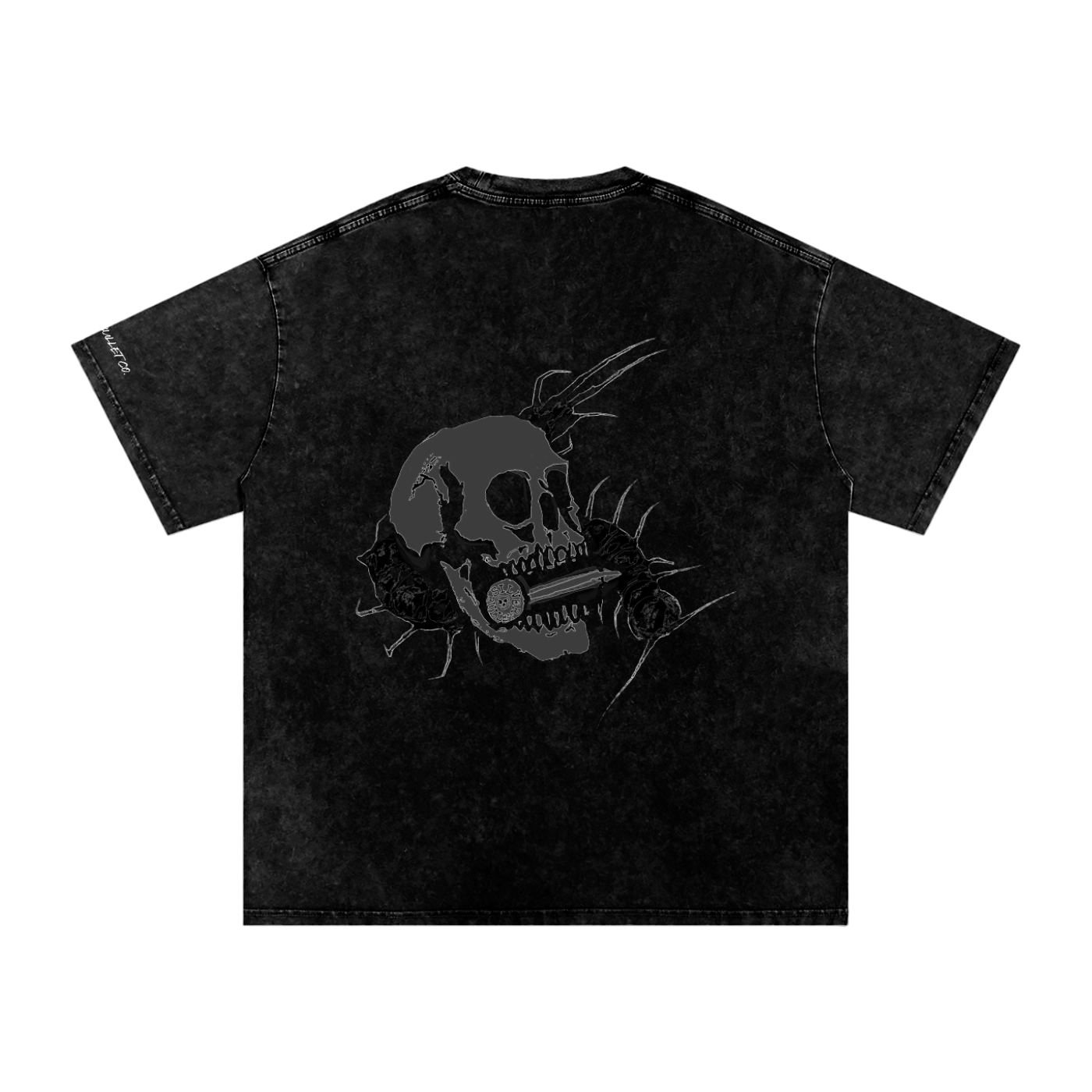 Centipede Skull Oversized Cotton T-Shirt