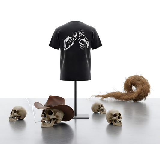 Cowboy Skull Oversized Cotton T-Shirt