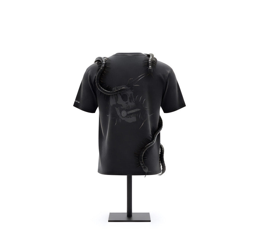 Centipede Skull Oversized Cotton T-Shirt