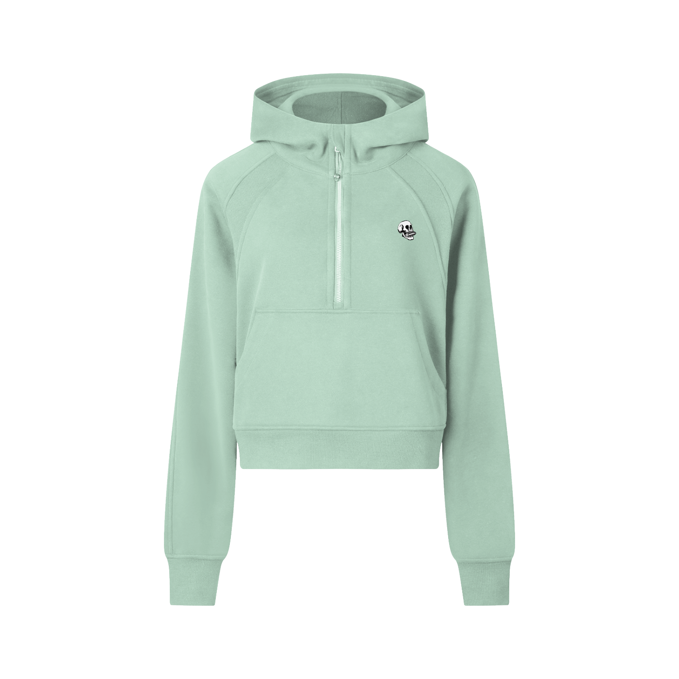 Women's SBC Skull Cropped Half-Zip Hoodie